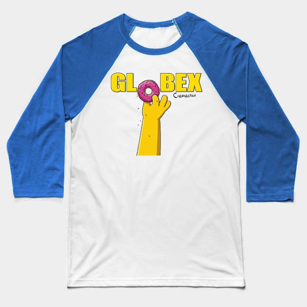 Globex Corporation Donut Logo Baseball T-Shirt by Globex Corporation Memes